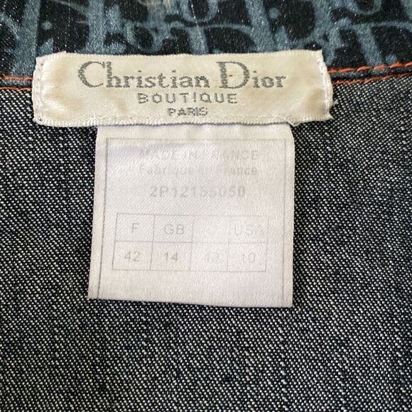 Dior jacket 2005 monogram denim peplum Jacket Vintage - Picture 12 of 13